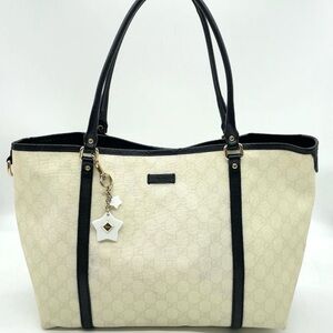 Gucci Cream and Black Tote Bag